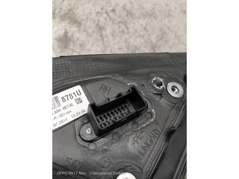 Recambio de retrovisor derecho para opel insignia sports tourer 2.0 16v cdti referencia OEM IAM   ELECTRICO