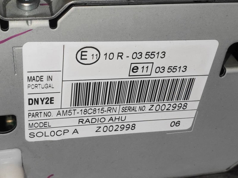 Recambio de sistema audio / radio cd para ford fiesta (ccn) st-line referencia OEM IAM AM5T18C815RN  