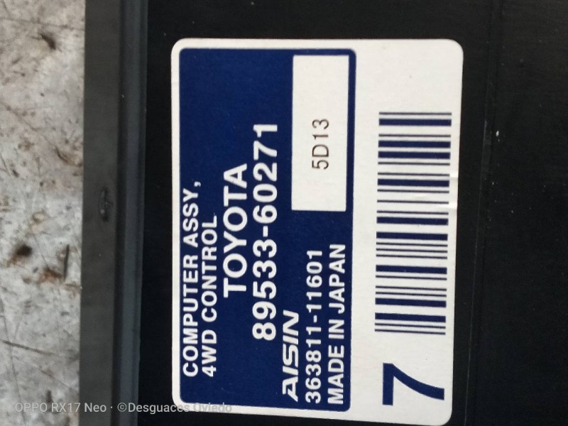 Recambio de modulo electronico para toyota land cruiser (j15) basis referencia OEM IAM 8953360271 36381111601 