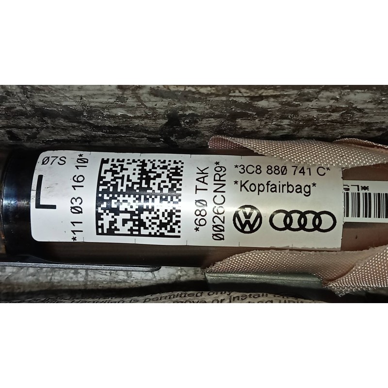 Recambio de airbag cortina delantero izquierdo para volkswagen cc (358) advance bluemotiontech referencia OEM IAM 3C8880741C  