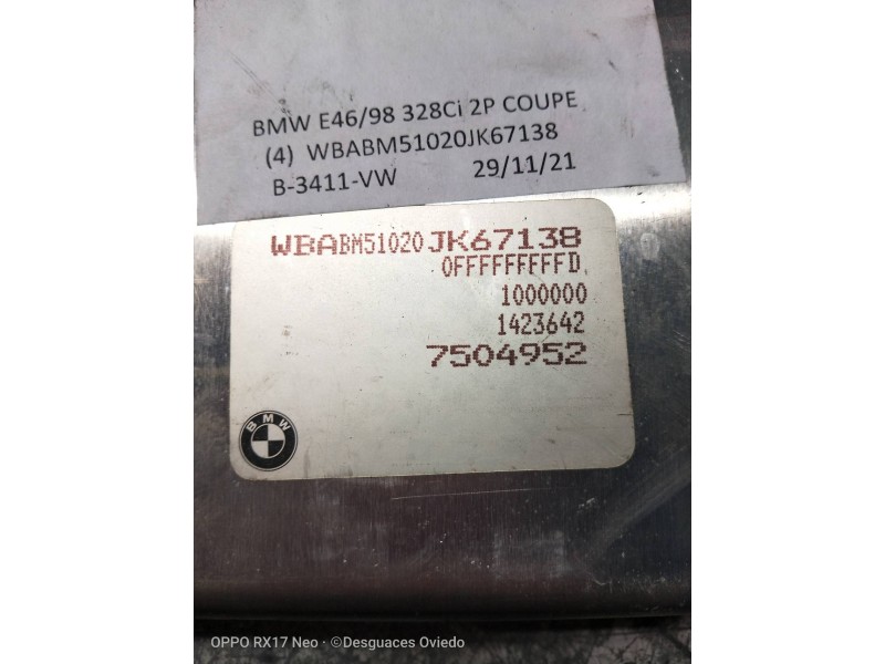Recambio de centralita cambio automatico para bmw serie 3 coupe (e46) 328 ci referencia OEM IAM 0260002429 7504952 