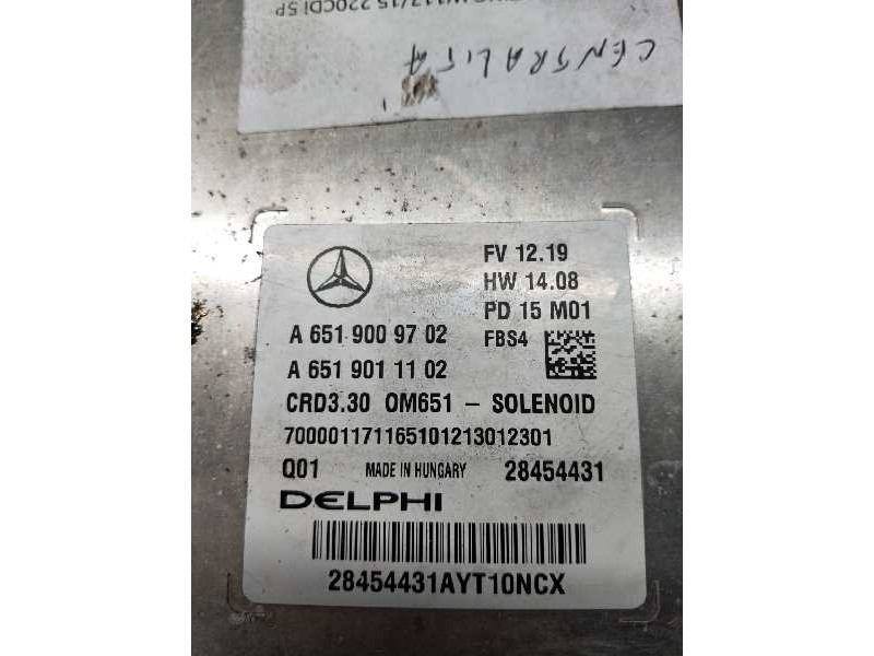 Recambio de centralita motor uce para mercedes clase cla (w117) shooting brake cla 220 d (117.903) referencia OEM IAM A651900970