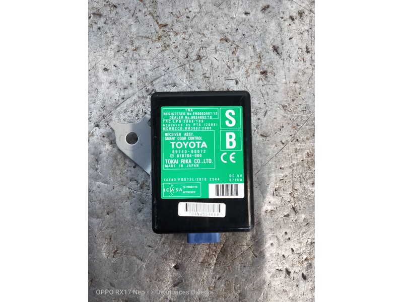 Recambio de modulo electronico para toyota land cruiser (j15) basis referencia OEM IAM 8974060072 61B704000 