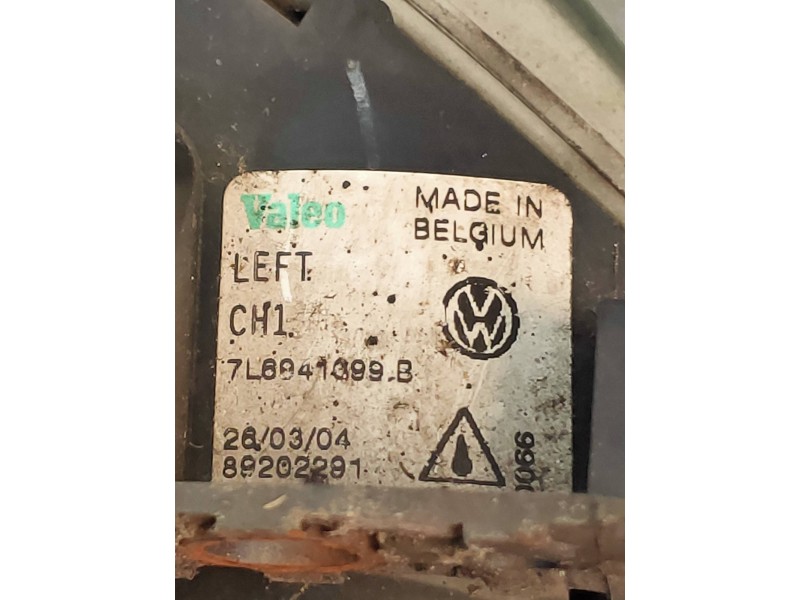 Recambio de faro antiniebla izquierdo para volkswagen touareg (7la) tdi r5 referencia OEM IAM 7L6941399B 89202291 