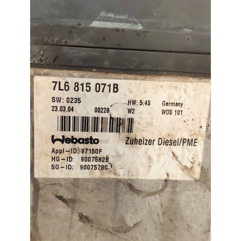 Recambio de calefaccion entera normal para volkswagen touareg (7la) tdi r5 referencia OEM IAM 7L6815071B 97150F 9007582B 9007578