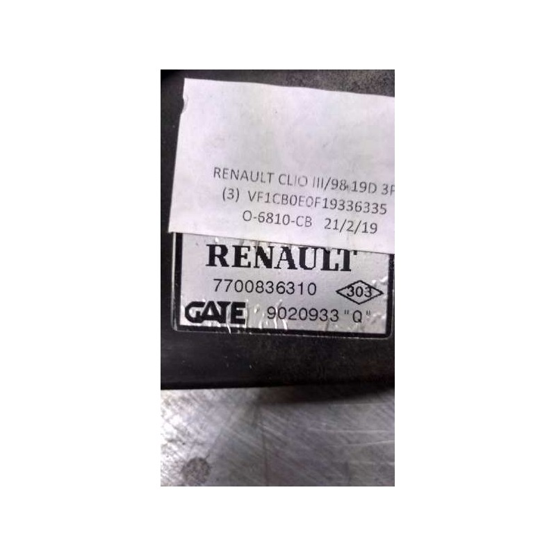 Recambio de electroventilador para renault clio ii fase i (b/cbo) 1.9 d referencia OEM IAM 9020933Q 77008363110 GATE