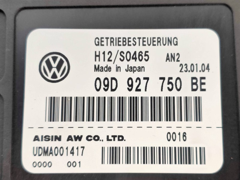 Recambio de centralita cambio automatico para volkswagen touareg (7la) tdi r5 referencia OEM IAM 09D927750BE  