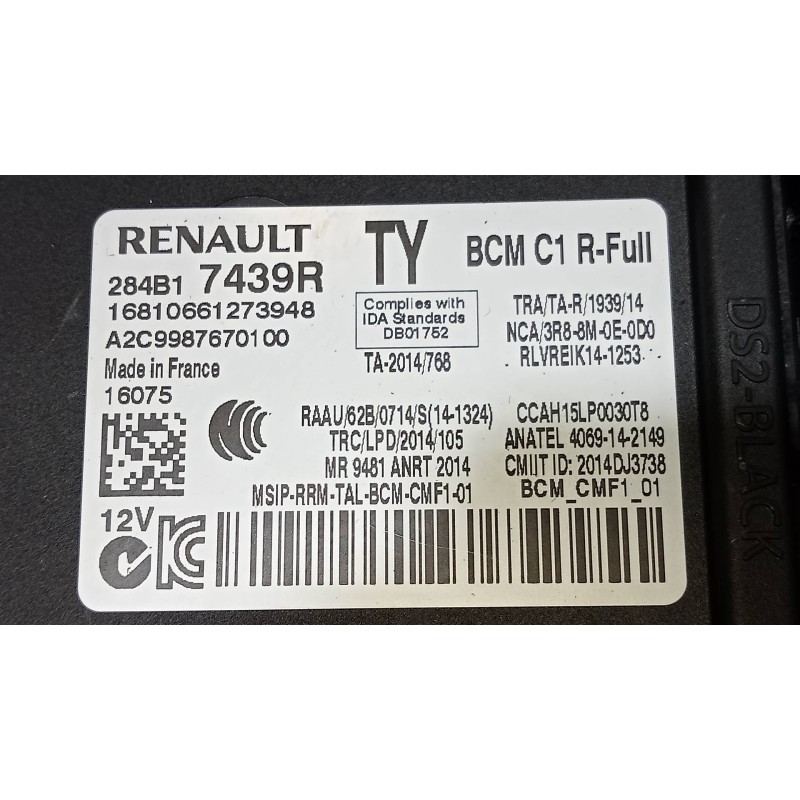 Recambio de modulo electronico para renault megane iv berlina 5p 1.5 blue dci diesel fap referencia OEM IAM 284B17439R A2C998767