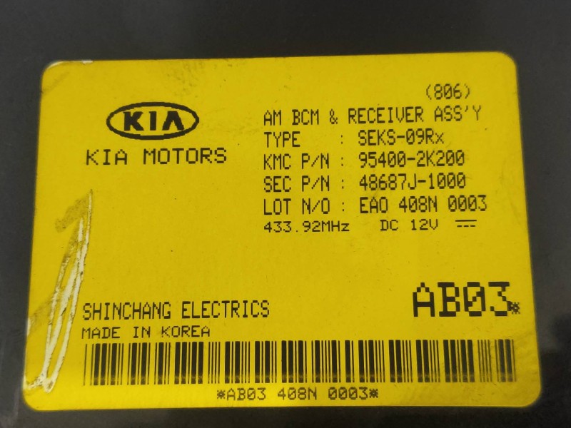 Recambio de modulo electronico para kia soul diva referencia OEM IAM 954002K200 48687J1000 