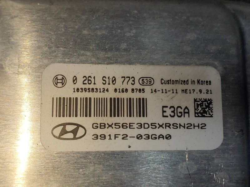 Recambio de centralita motor uce para hyundai i20 coupe 1.2 16v cat referencia OEM IAM 0261S10773 391F203GA0 