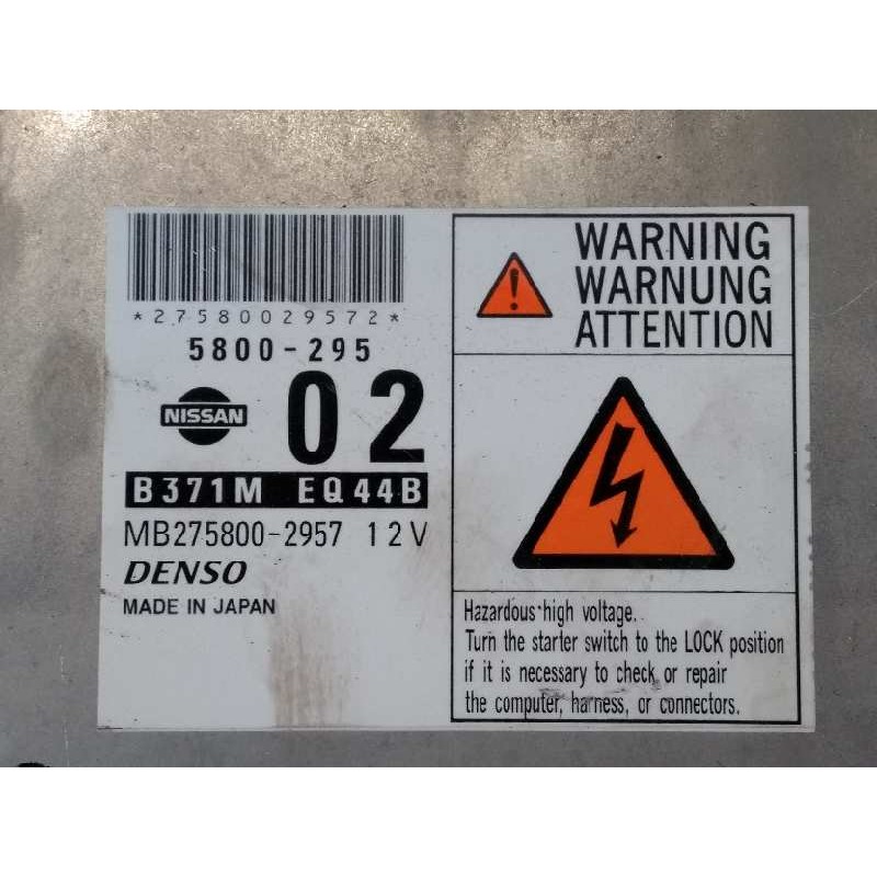 Recambio de centralita motor uce para nissan x-trail (t30) comfort referencia OEM IAM B371MEQ44B MB2758002957 5800295 02