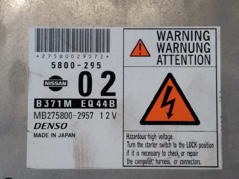 Recambio de centralita motor uce para nissan x-trail (t30) comfort referencia OEM IAM B371MEQ44B MB2758002957 5800295 02