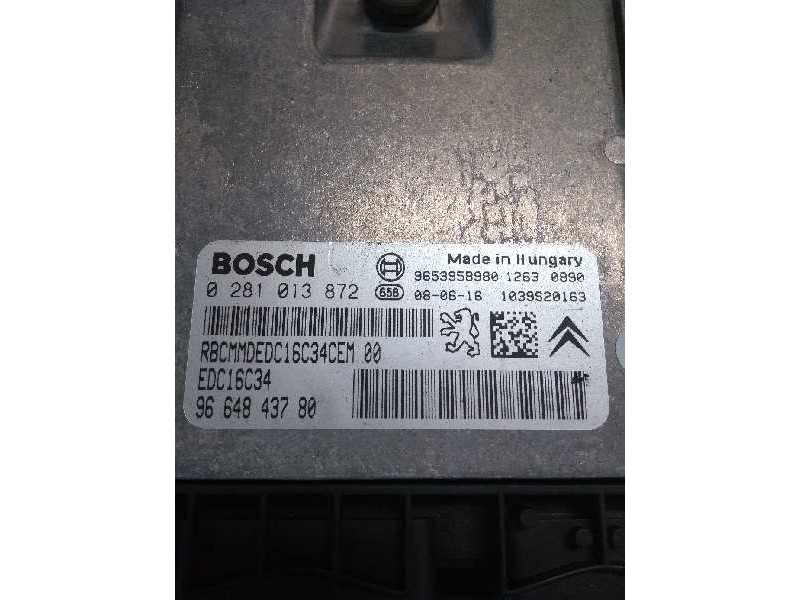 Recambio de centralita motor uce para peugeot 308 sw confort referencia OEM IAM 0281013872 9664843780 EDC16C34