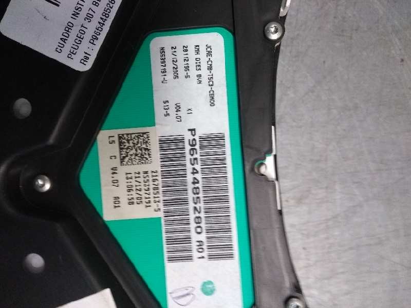 Recambio de cuadro instrumentos para peugeot 307 berlina (s2) x-line referencia OEM IAM P9654485280 A01 NS5397191U