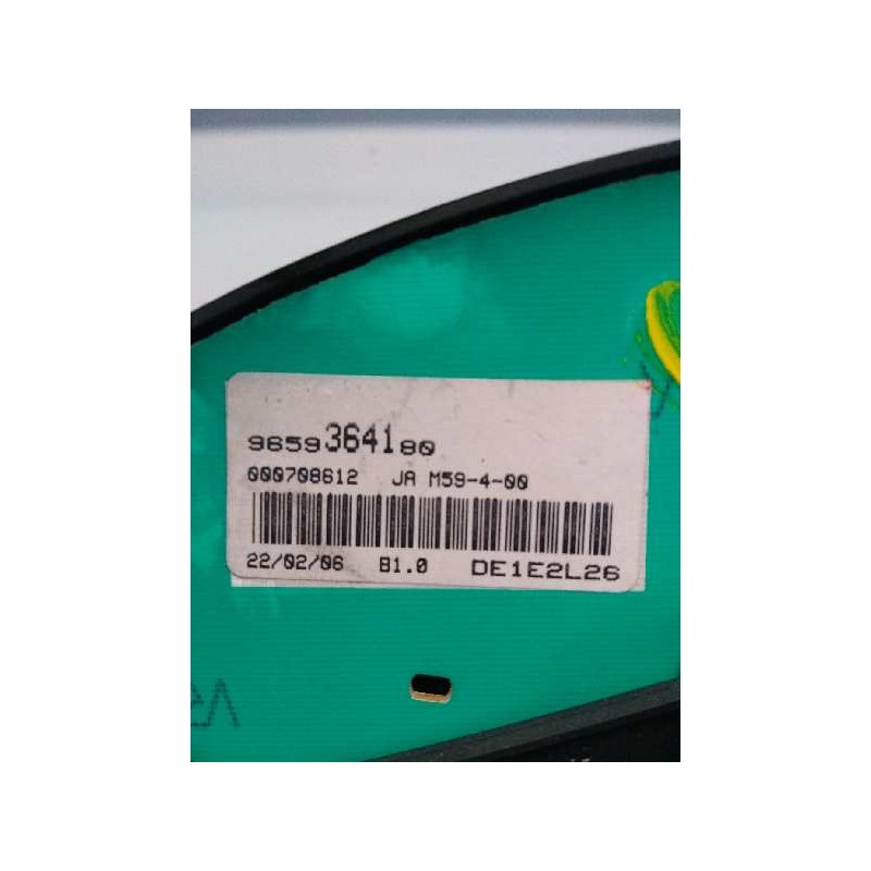 Recambio de cuadro instrumentos para citroen berlingo 1.9 600 d furg. referencia OEM IAM 9659364180 000708612 DE1E2L26