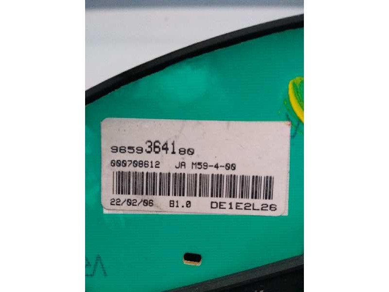 Recambio de cuadro instrumentos para citroen berlingo 1.9 600 d furg. referencia OEM IAM 9659364180 000708612 DE1E2L26