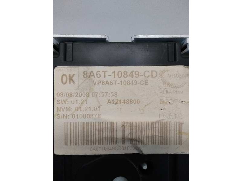 Recambio de cuadro instrumentos para ford fiesta (cb1) 1.4 tdci cat referencia OEM IAM 8A6T10849 CD A12148800 VP8AT10849CE