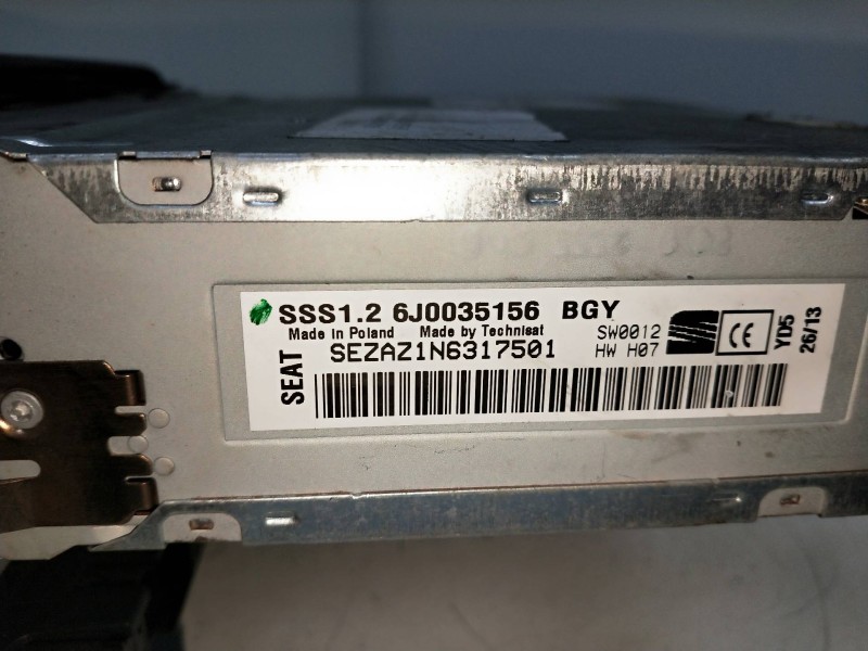 Recambio de sistema audio / radio cd para seat ibiza (6j5) 1.6 tdi referencia OEM IAM 6J0035156  