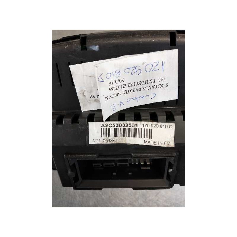 Recambio de cuadro instrumentos para skoda octavia berlina (1z3) 2.0 tdi dpf referencia OEM IAM V3562426 1Z0920810D 