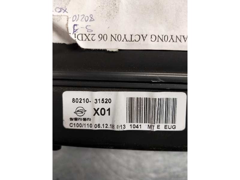 Recambio de cuadro instrumentos para ssangyong actyon 2.0 td cat referencia OEM IAM 8021031520 X01 
