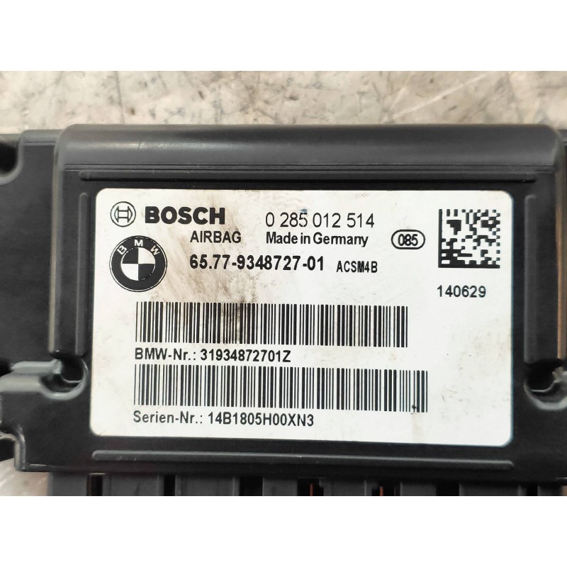 Recambio de centralita airbag para bmw serie 3 gran turismo (f34) 320d xdrive referencia OEM IAM 0285012514 6577934872701 319348