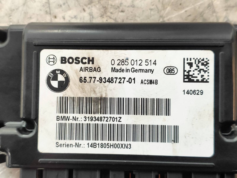 Recambio de centralita airbag para bmw serie 3 gran turismo (f34) 320d xdrive referencia OEM IAM 0285012514 6577934872701 319348