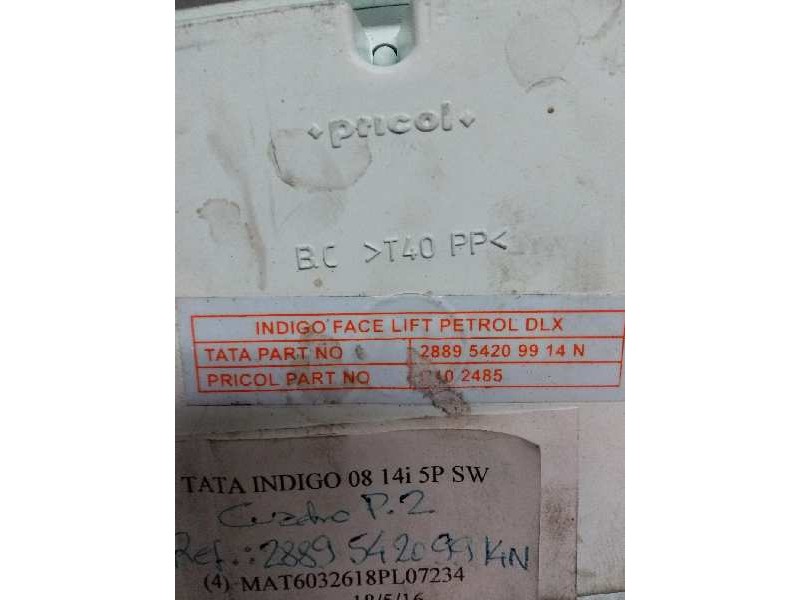 Recambio de cuadro instrumentos para tata indigo marina 1.4 referencia OEM IAM 288954209914N  
