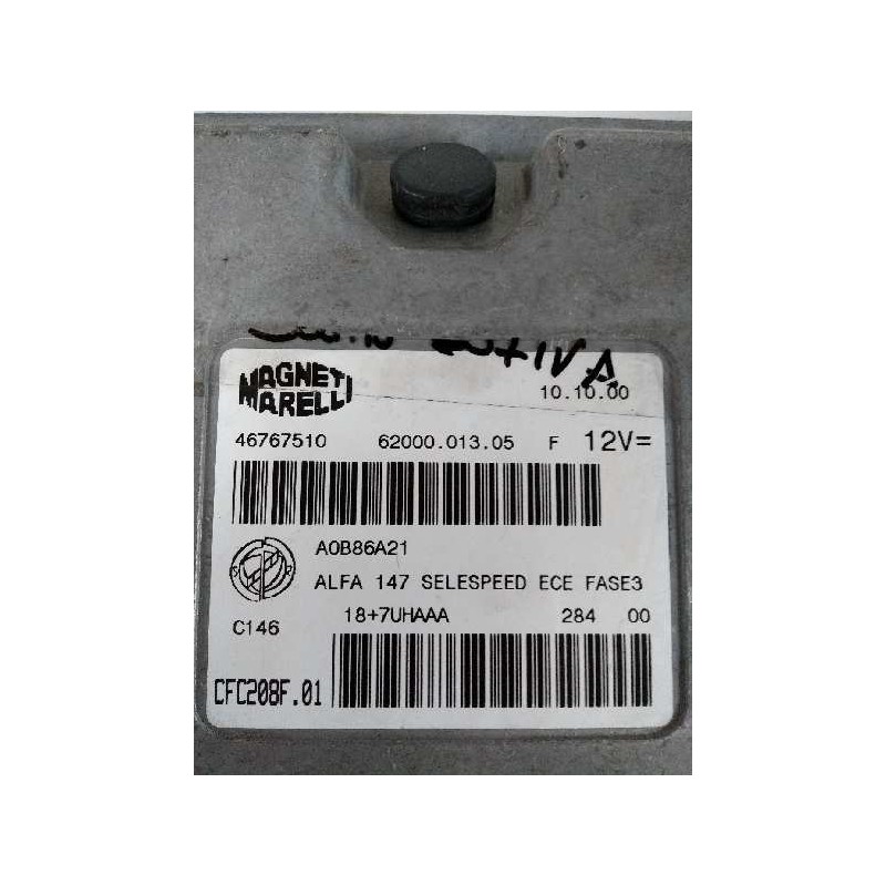 Recambio de centralita motor uce para alfa romeo 147 (190) 2.0 16v cat referencia OEM IAM 46767510 CFC208F01 6200001305