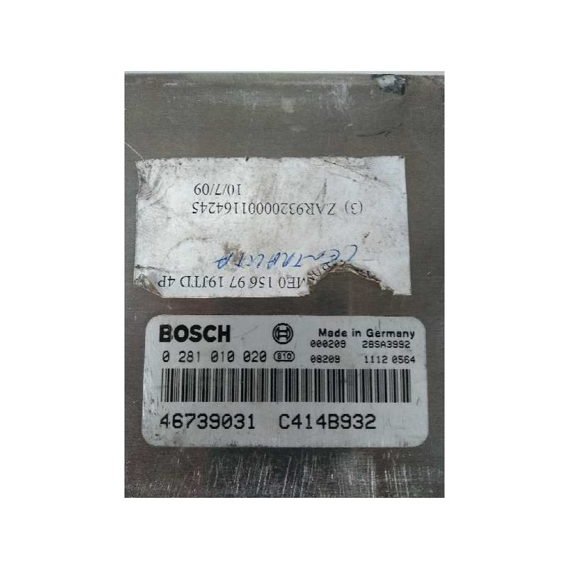 Recambio de centralita motor uce para alfa romeo 156 (116) 1.9 jtd cat referencia OEM IAM 0281010020 46739031 C414B932