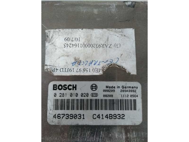 Recambio de centralita motor uce para alfa romeo 156 (116) 1.9 jtd cat referencia OEM IAM 0281010020 46739031 C414B932