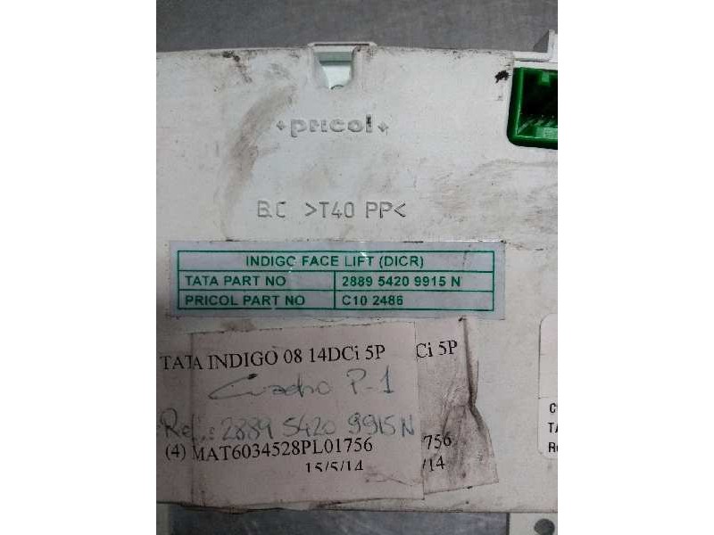 Recambio de cuadro instrumentos para tata indigo marina referencia OEM IAM 288954209915N  