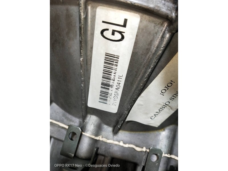Recambio de caja cambios para tata indica 1.4 d referencia OEM IAM 211G5P A0411L 