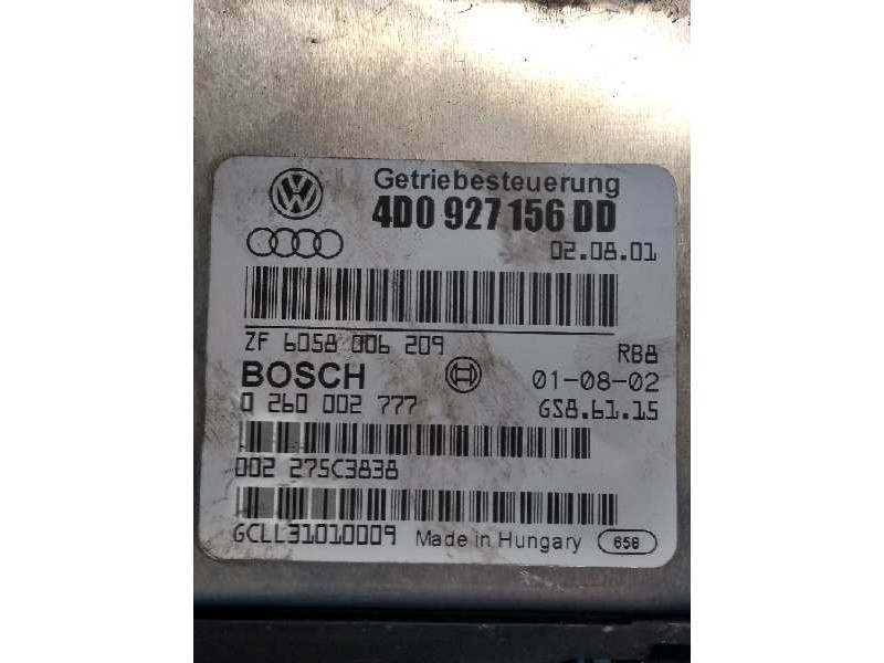 Recambio de centralita cambio automatico para audi a8 (d2) 3.7 quattro referencia OEM IAM 4D0927156DD 0260002777 6058006209