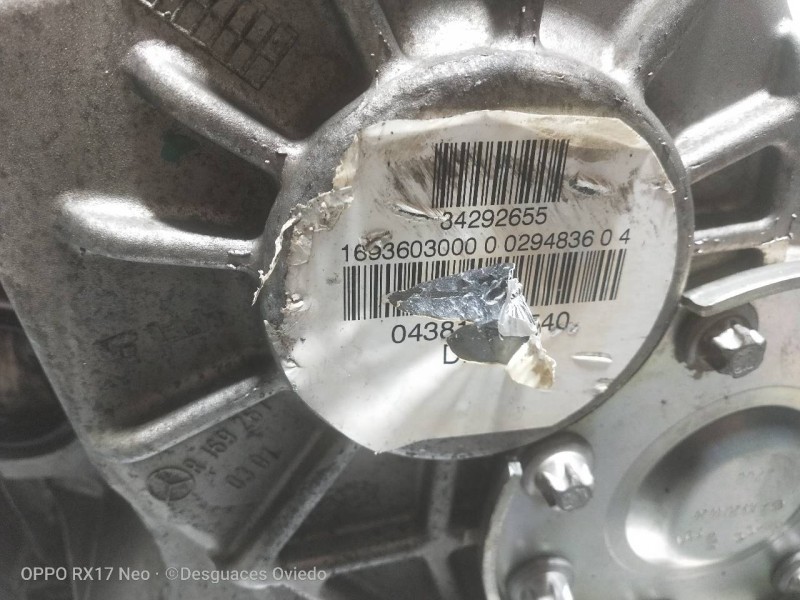 Recambio de caja cambios para mercedes clase b (w245) 180 cdi (245.207) referencia OEM IAM 1693603000 711640 00294836