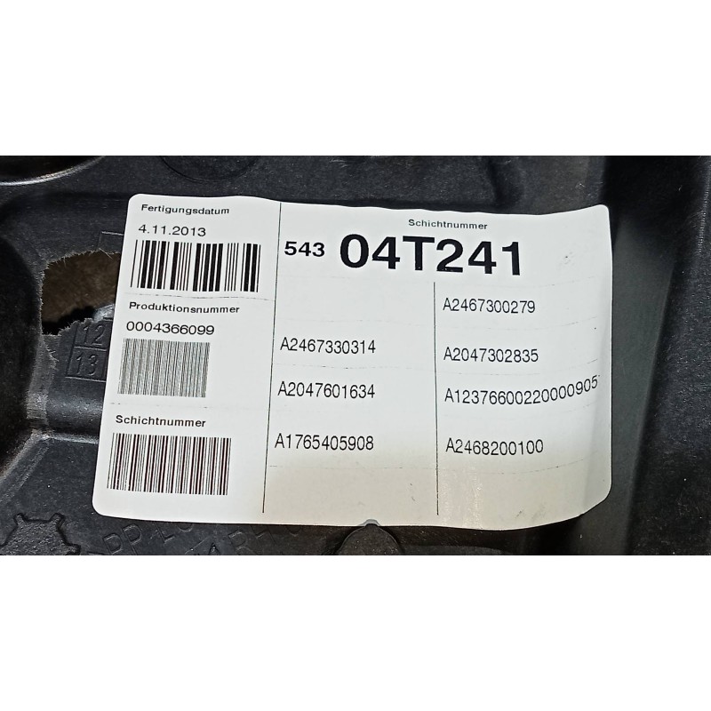 Recambio de elevalunas trasero derecho para mercedes clase b (w246) b 180 cdi be (246.200) referencia OEM IAM A2467330314 A24673