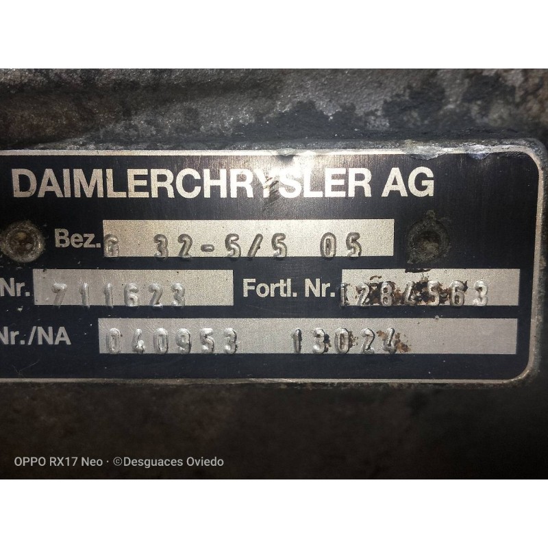 Recambio de caja cambios para volkswagen lt caja cerrada / combi (mod. 1997) 2.8 tdi referencia OEM IAM 711623 G325505 1284563