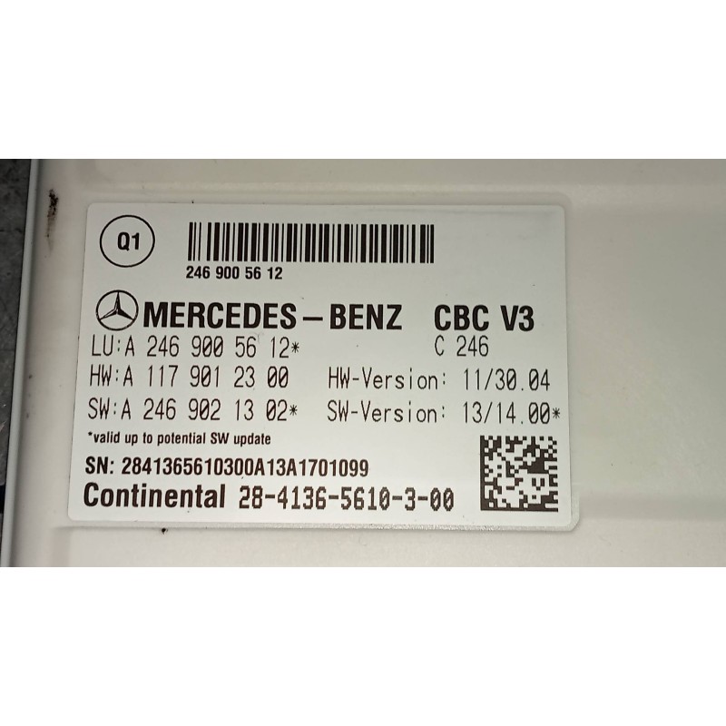 Recambio de modulo electronico para mercedes clase b (w246) b 180 cdi be (246.200) referencia OEM IAM A2469005612 A1179012300 28