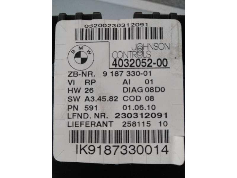 Recambio de cuadro instrumentos para bmw serie 1 berlina (e81/e87) 116d referencia OEM IAM 403205200 IK9187330014 
