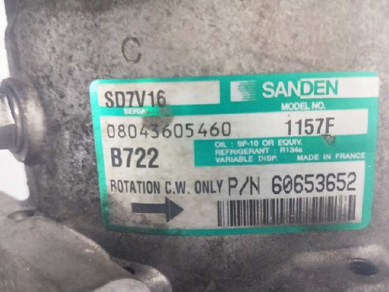 Recambio de compresor aire acondicionado para alfa romeo 156 sportwagon 1.9 jtd cat referencia OEM IAM SD7V161157F 60653652 B722