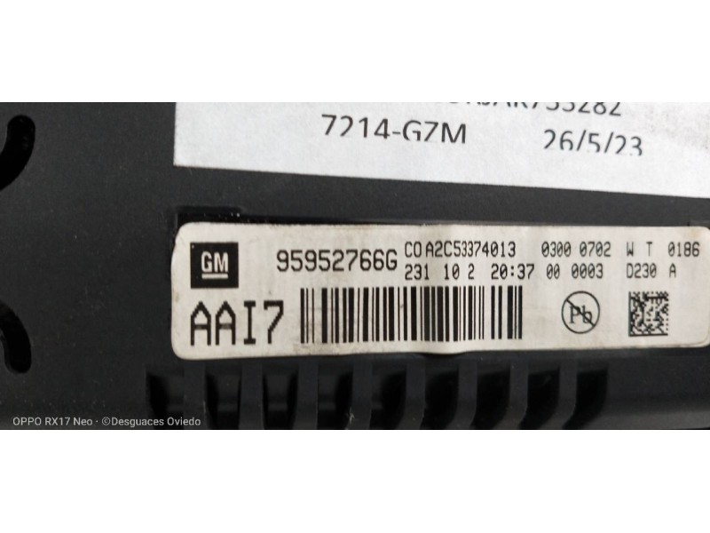 Recambio de pantalla multifuncion para chevrolet cruze ls referencia OEM IAM 95952766G A2C53374013 
