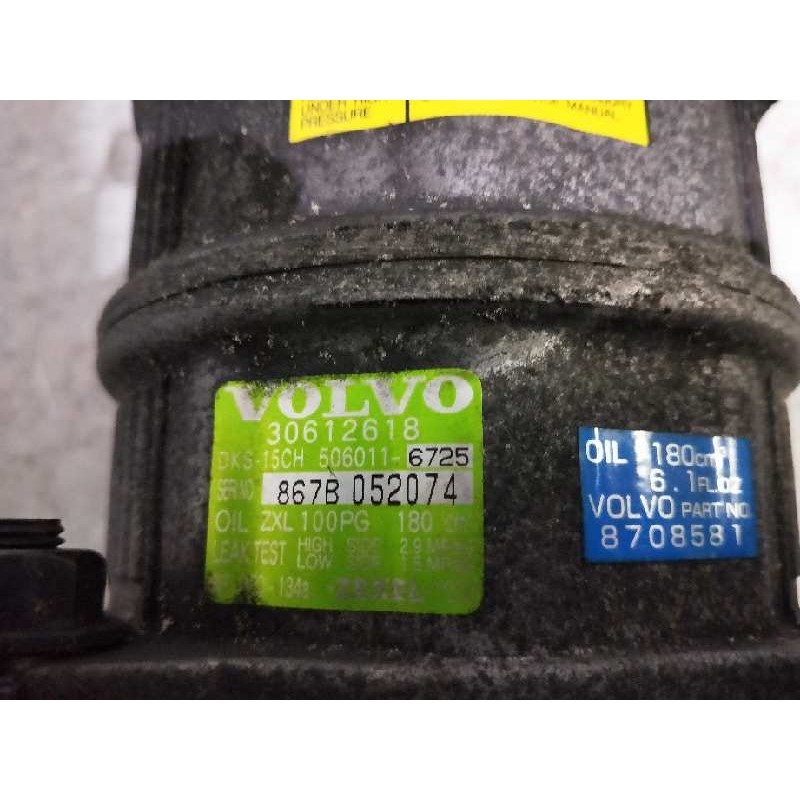 Recambio de compresor aire acondicionado para volvo v40 familiar 1.6 cat referencia OEM IAM 5060116725 8708581 30612618 DKS15CH