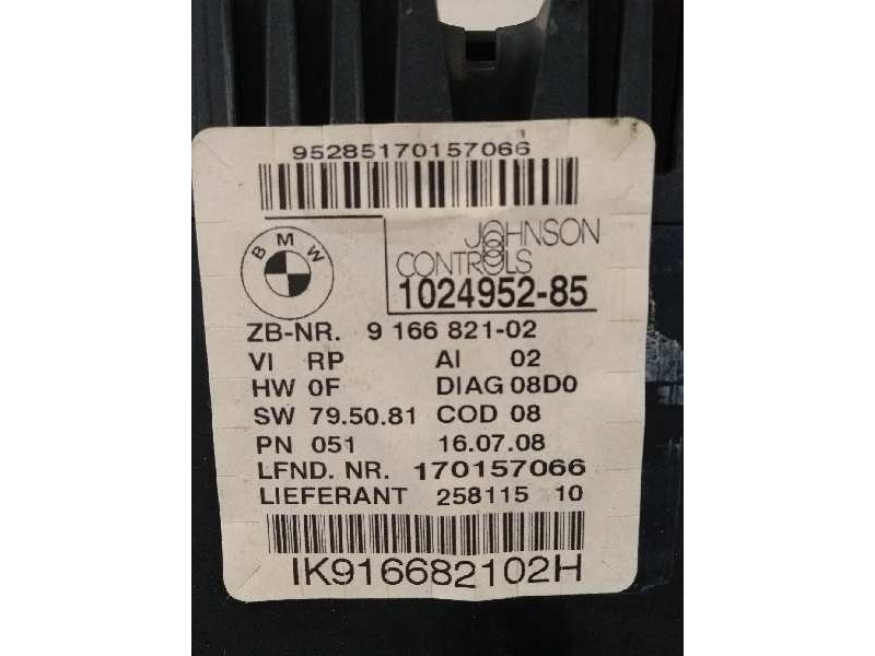 Recambio de cuadro instrumentos para bmw serie 1 berlina (e81/e87) 118d referencia OEM IAM 102495285 IK916682102H 