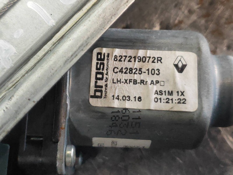Recambio de elevalunas trasero izquierdo para renault megane iv berlina 5p 1.5 blue dci diesel fap referencia OEM IAM 827219072R