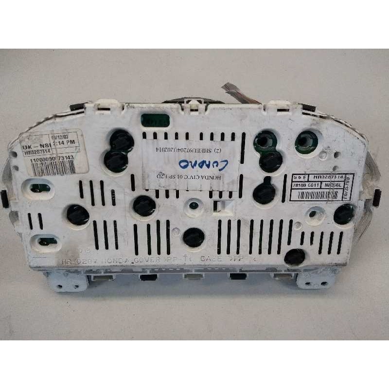 Recambio de cuadro instrumentos para honda civic berlina 5 (eu7/8) 1.7 cdti cat referencia OEM IAM HR0287314 78100G011 S6F