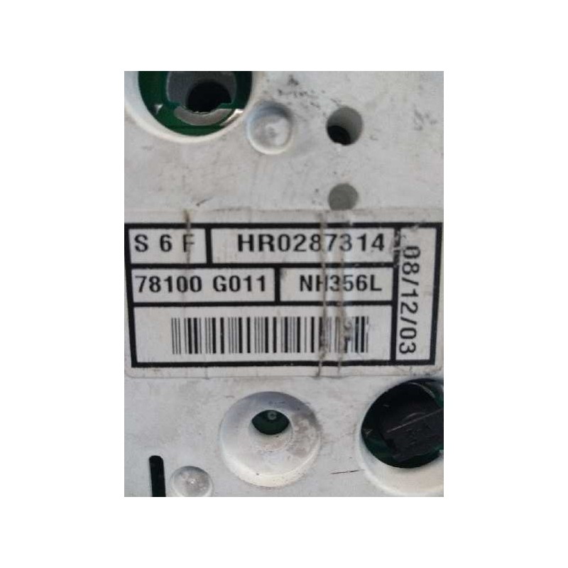 Recambio de cuadro instrumentos para honda civic berlina 5 (eu7/8) 1.7 cdti cat referencia OEM IAM HR0287314 78100G011 S6F