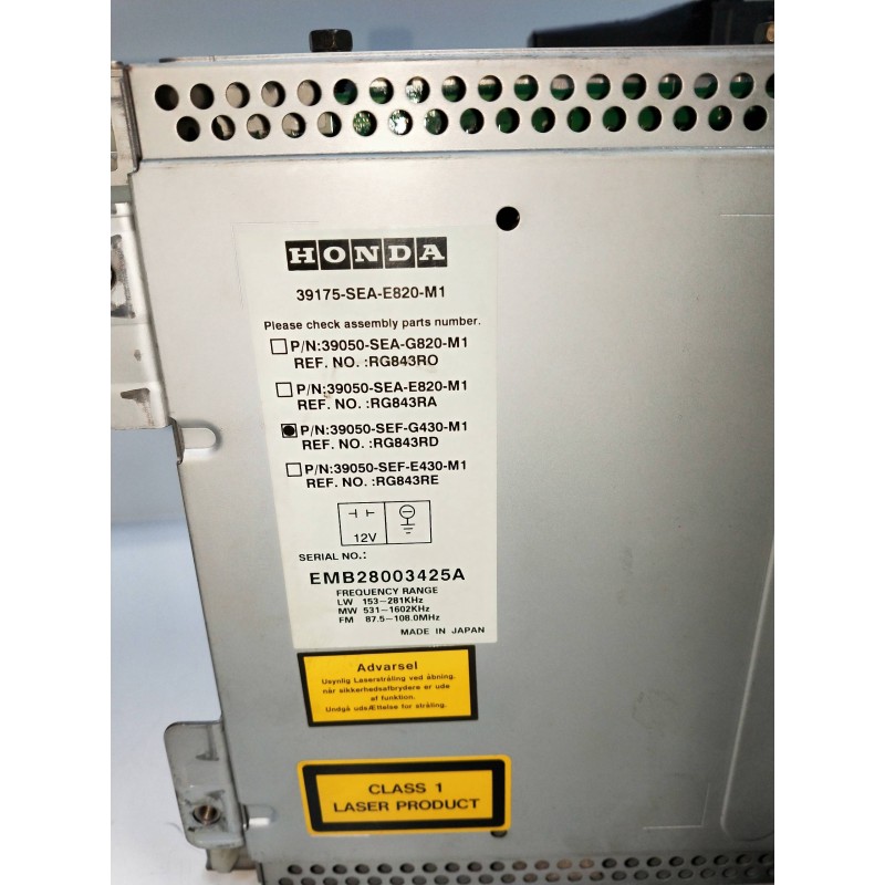 Recambio de sistema navegacion gps para honda accord berlina (cl/cn) 2.2i ctdi executive referencia OEM IAM   