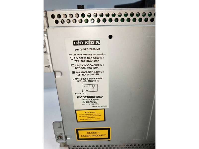 Recambio de sistema navegacion gps para honda accord berlina (cl/cn) 2.2i ctdi executive referencia OEM IAM   