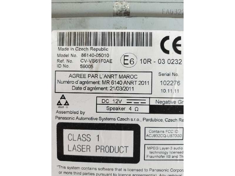 Recambio de sistema navegacion gps para toyota avensis cross sport (t27) advance referencia OEM IAM 8614005010 CVVS61F0AE 