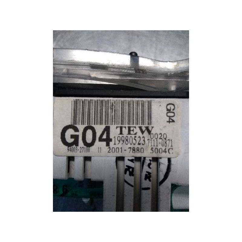 Recambio de cuadro instrumentos para hyundai coupe (j2) 1.6 fx coupe referencia OEM IAM 9400327100 20017880 5004C G04 TEW Recambio de cuadro instrumentos para hyundai coupe (j2) 1.6 fx coupe referencia OEM IAM 9400327100 20017880 5004C G04 TEW