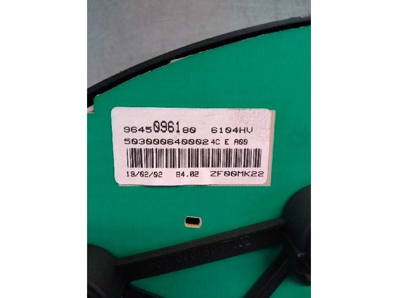 Recambio de cuadro instrumentos para peugeot 206 berlina xr referencia OEM IAM 9645096180   Recambio de cuadro instrumentos para peugeot 206 berlina xr referencia OEM IAM 9645096180